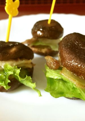 原木しいたけのミニバーガー-レシピのメイン写真