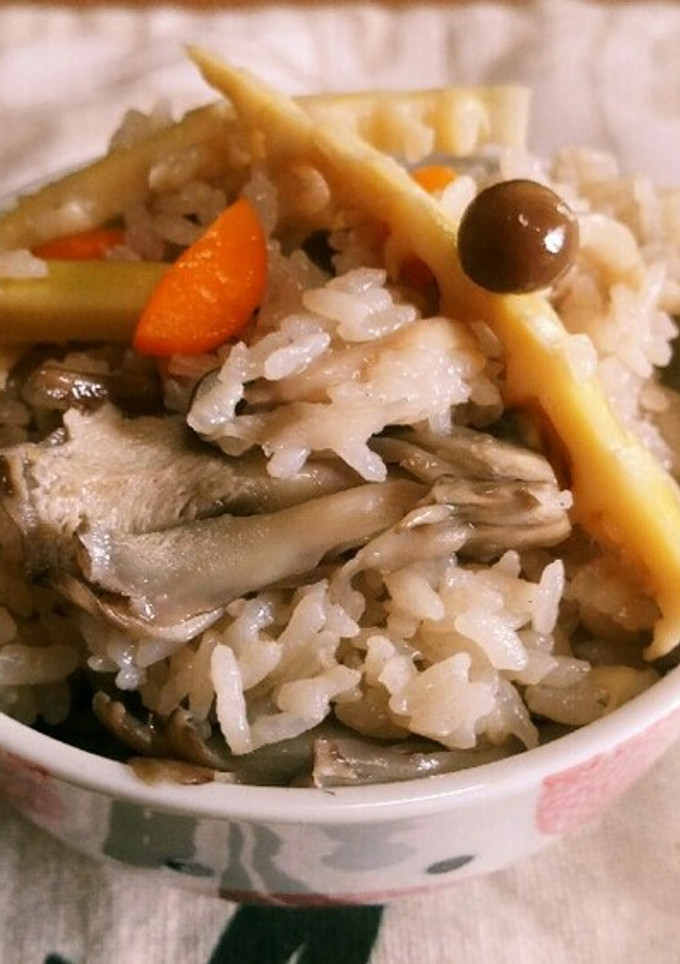簡単！はちくとキノコの炊き込みご飯-レシピのメイン写真