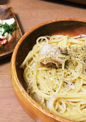 ベビーホタテとしらすのクリームパスタ-レシピのメイン写真