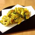 茎わかめとカボチャの梅肉入りおやき