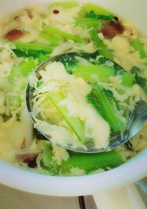 ふんわり卵と小松菜の中華風スープ-レシピのメイン写真