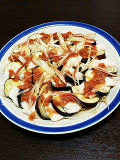 鶏肉と茄子と南高梅のレンジ蒸し-レシピのメイン写真