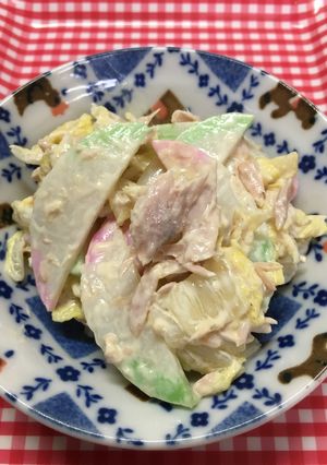 ツナ白菜かまぼこサラダ-レシピのメイン写真