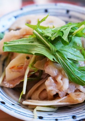 蓮根と豚肉の甘酢炒め-レシピのメイン写真