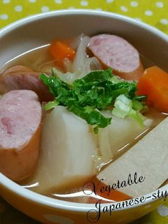 野菜とウインナーの具だくさん和風スープ✨-レシピのメイン写真
