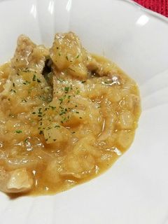 豚ロースの玉ねぎソース煮込み 簡単-レシピのメイン写真