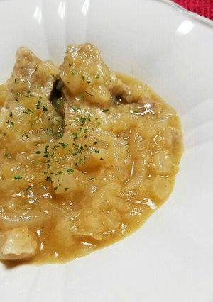 豚ロースの玉ねぎソース煮込み　簡単-レシピのメイン写真