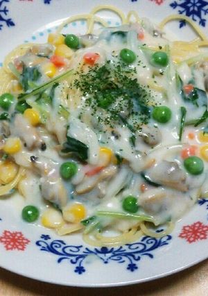 あさりと野菜のクリームパスタ-レシピのメイン写真