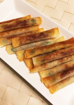 余った春巻きの皮で枝豆生ハム春巻き弁当に-レシピのメイン写真