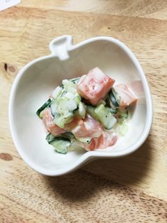 簡単!サーモンのタルタルサラダ-レシピのメイン写真