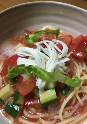 さいて美味しいモッツァレラ冷製パスタ-レシピのメイン写真