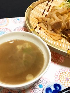 簡単手作り★ゆず塩ラーメンスープ冷つけ麺-レシピのメイン写真