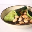 水煮大豆と胡瓜入り心太★そばつゆで頂く
