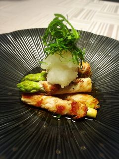 アスパラの豚肉巻き おろしポン酢添え-レシピのメイン写真