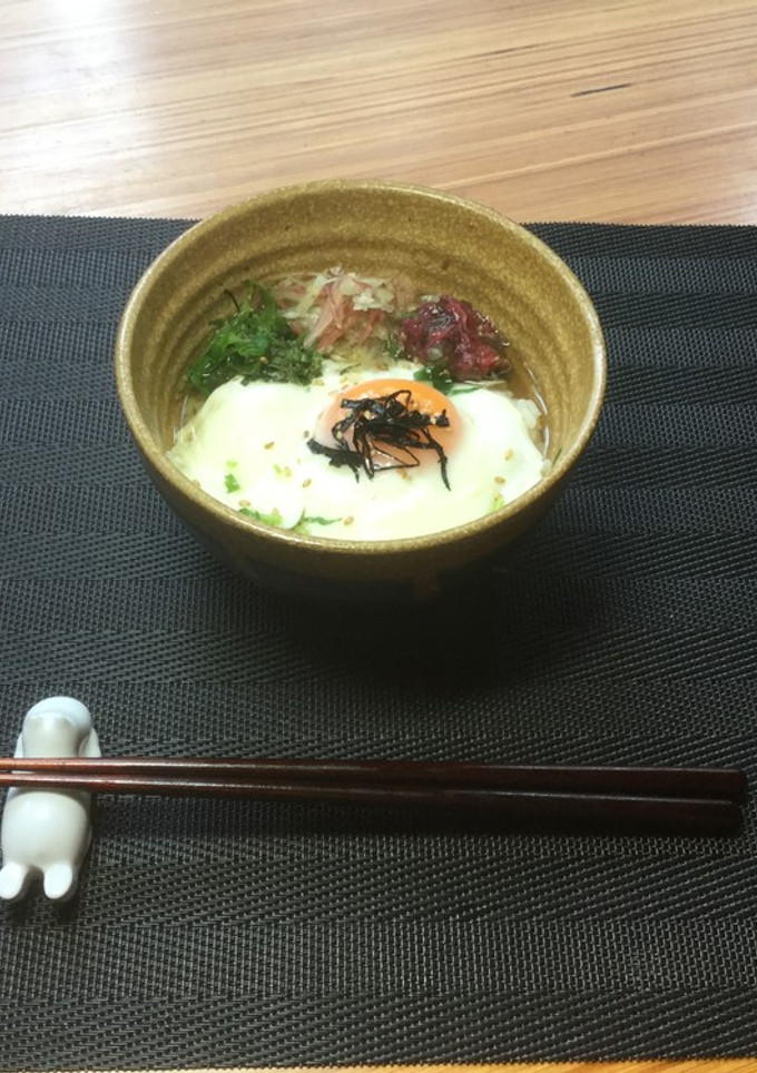 さっぱり、スルッと目玉焼き梅茶漬け-レシピのメイン写真