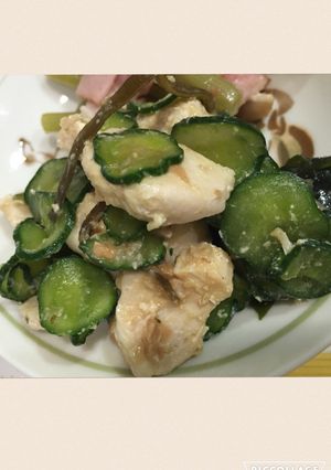 ☆ささみと胡瓜とワカメの梅味噌和え☆-レシピのメイン写真
