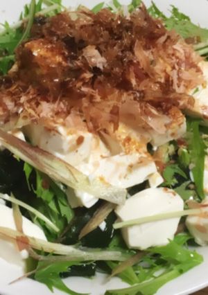 豆腐と水菜のパチパチ☆和風サラダ-レシピのメイン写真