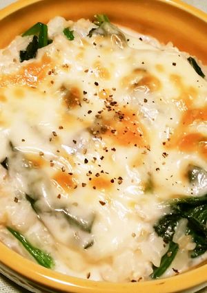鶏ひき肉とほうれん草のドリア風-レシピのメイン写真