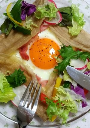 梅肉でさっぱり そば粉ガレット-レシピのメイン写真