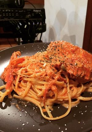 カニとトマトのクリームパスタ 髭男風-レシピのメイン写真
