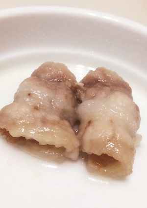 レンジでチンだけ☆豚梅ロール-レシピのメイン写真