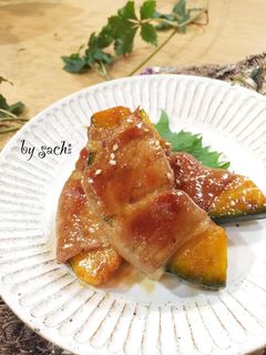 お弁当に!かぼちゃの肉巻き☆照り焼き味-レシピのメイン写真