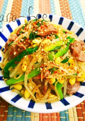 悶絶酒の供♡砂肝と豆もやしとニラのナムル-レシピのメイン写真