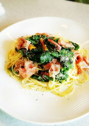 生ハムとスイスチャードのパスタ-レシピのメイン写真