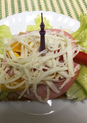 ふわふわチーズの簡単オープンサンド-レシピのメイン写真