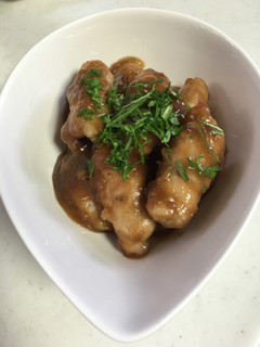 味噌仕立イワシ団子の肉巻きポン酢あんかけ-レシピのメイン写真
