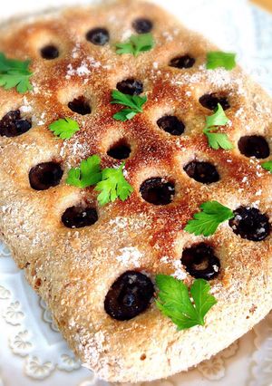 古代小麦全粒粉のフォカッチャ-レシピのメイン写真