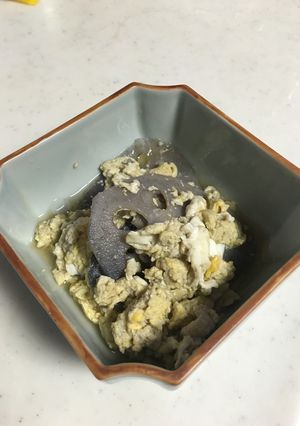 レンコンの玉子とじ-レシピのメイン写真