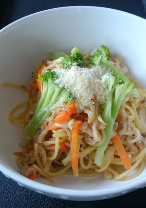 麺半分！切り干し大根の味噌マヨパスタ♪-レシピのメイン写真