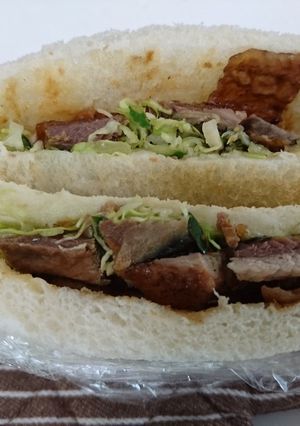 簡単!さんまの蒲焼き和風サンド♬-レシピのメイン写真