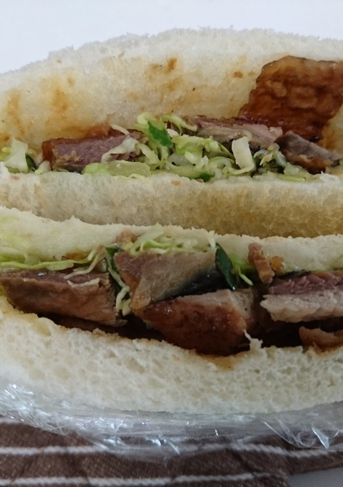 簡単！さんまの蒲焼き和風サンド♬-レシピのメイン写真