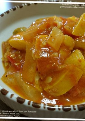 ズッキーニのトマトカレー炒め-レシピのメイン写真