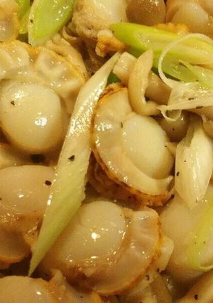 ネギとベビーホタテのガリバター醤油～♪-レシピのメイン写真