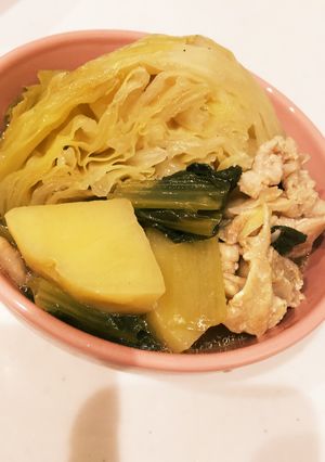 簡単！鶏肉とキャベツのスープ-レシピのメイン写真