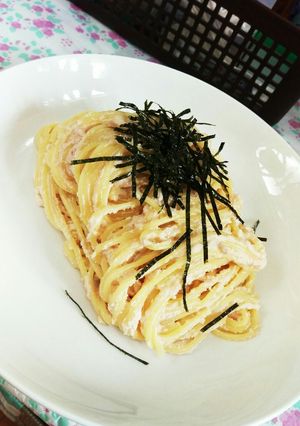 きのこたっぷりたらこクリームパスタ-レシピのメイン写真