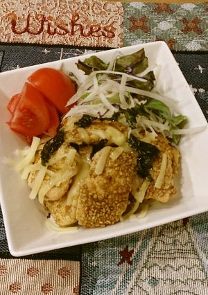 鶏ささ身の胡麻海苔チーズ焼き-レシピのメイン写真