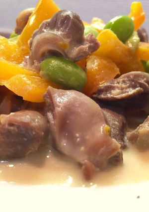 ほっこり優しい砂肝の豆乳味噌煮込み☆*+-レシピのメイン写真