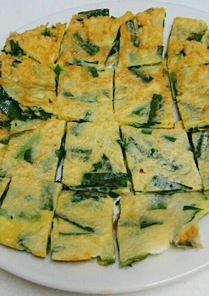 簡単！ニラとチーズのもっちりチヂミ♪-レシピのメイン写真