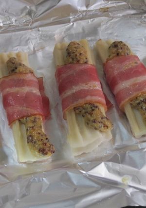 生麩に粒マスタードベーコン巻焼き-レシピのメイン写真