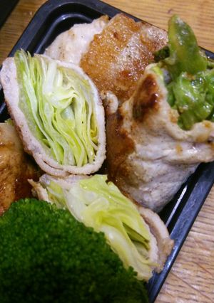 ヘルシー**レタスの豚薄切り肉巻き**-レシピのメイン写真