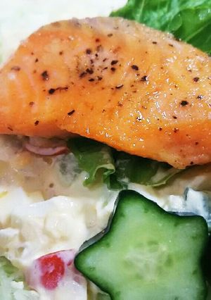 鮭のムニエル！夏野菜たっぷり梅タルタル-レシピのメイン写真