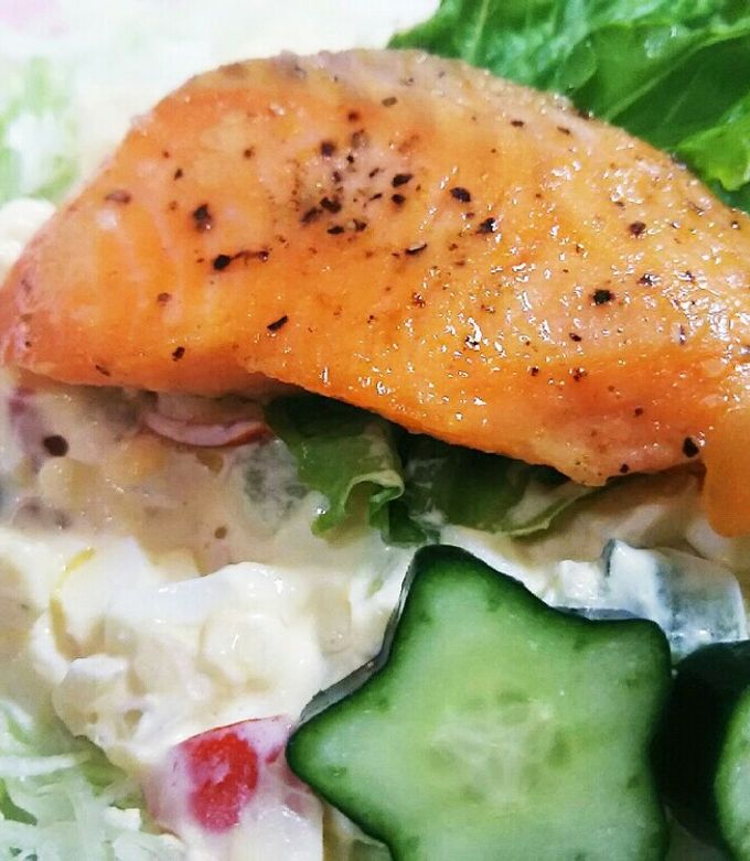 鮭のムニエル！夏野菜たっぷり梅タルタル-レシピのメイン写真