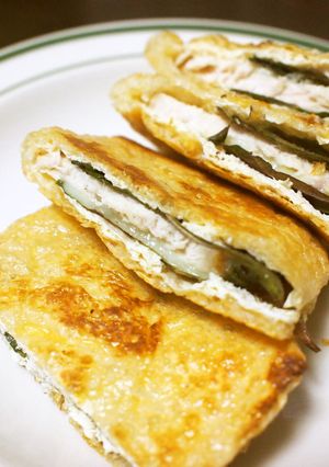 スモークチキンの油揚げ挟み-レシピのメイン写真