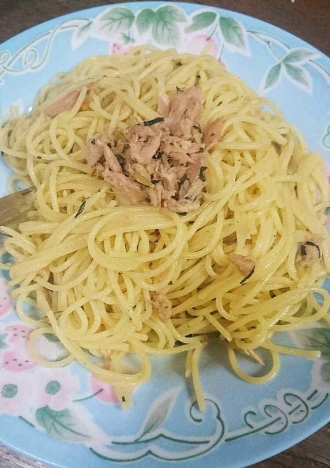 超簡単！お茶漬けのもとで和風パスタ-レシピのメイン写真