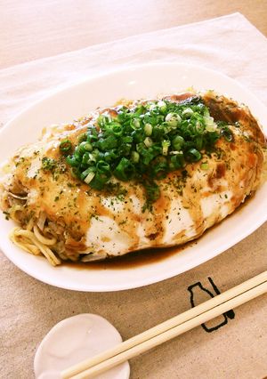 フライパンで簡単☆餃子お好み焼き*広島風-レシピのメイン写真