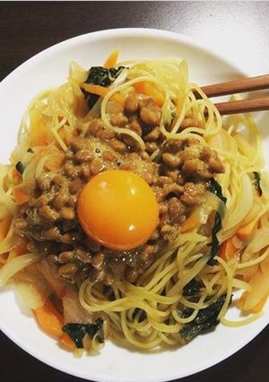 野菜と納豆のパスタ-レシピのメイン写真